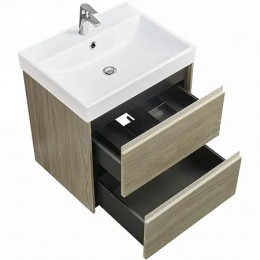 Ona Тумба под раковину 600, темный вяз 2 ящика (подходит раковина ZRU9307561, 732799E000, 73279A8000)