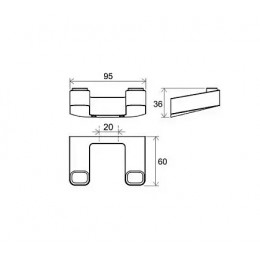 TD 100.20 Крючок двойной, черный