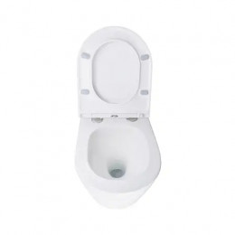 AZ-5179T-WHT BLISS Унитаз подвесной с системой смыва Tornado в комплекте с быстросъемным сиденьем микролифт, дюропласт 485*360*365mm