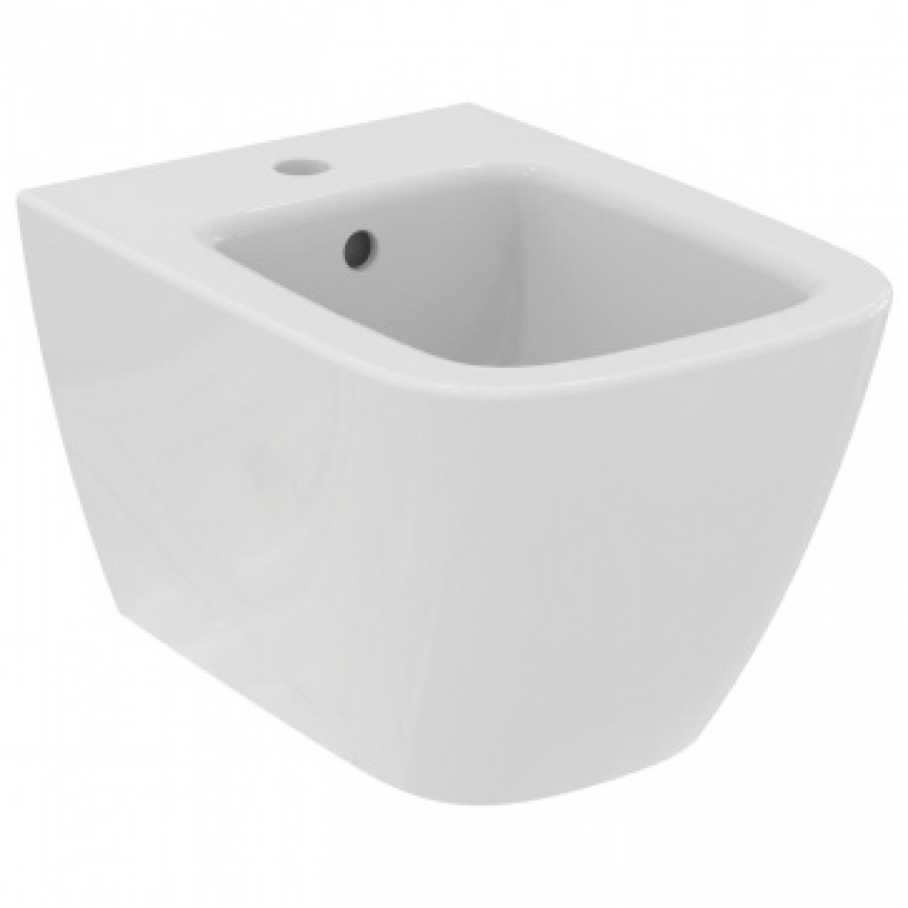 T459301 Ideal Standard i.life S Подвесное биде, с отверстием под смеситель, с отверстием перелива. Короткая проекция - 48 см. С крепежом TT0299598