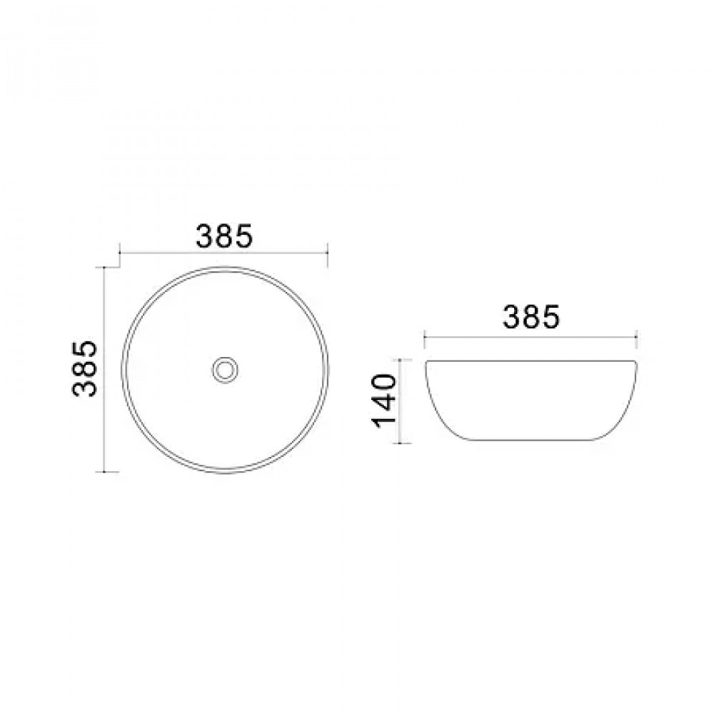 XML4003-2-U10 Раковина ультратонкая  38,5*38,5*14 см