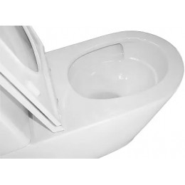 AZ-8300 Унитаз напольный MIZEN с системой смыва Tornado, безободковый с сиденьем микролифт 660*360*800mm