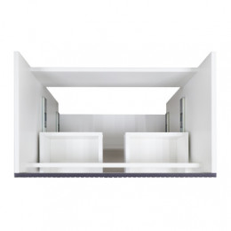 Комплект Тумба HARMONIA 70/2Н ГРАФИТ напольная с раковиной АСТОРИЯ 70