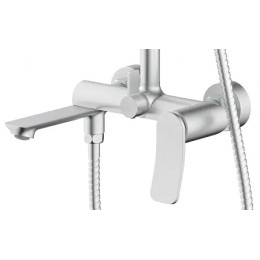 Escaro Душевая система с квадратным тропическим душем, сатин