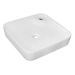 AZ-2181 Раковина накладная. Размер 460x460x100 мм белый глянец