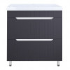 Комплект Тумба HARMONIA 70/2Н ГРАФИТ напольная с раковиной АСТОРИЯ 70