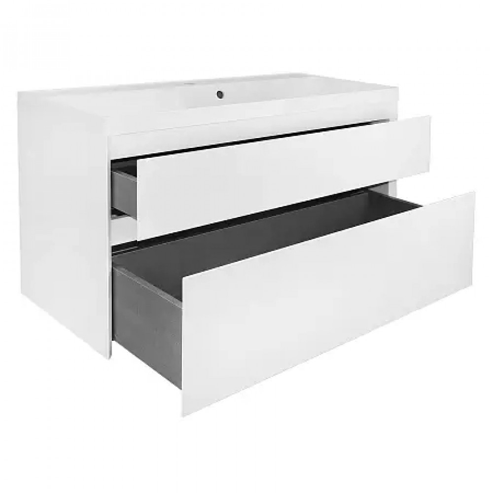 Комплект тумба Velluto 100 (100*660*450) подвесная с раковиной Астория 100