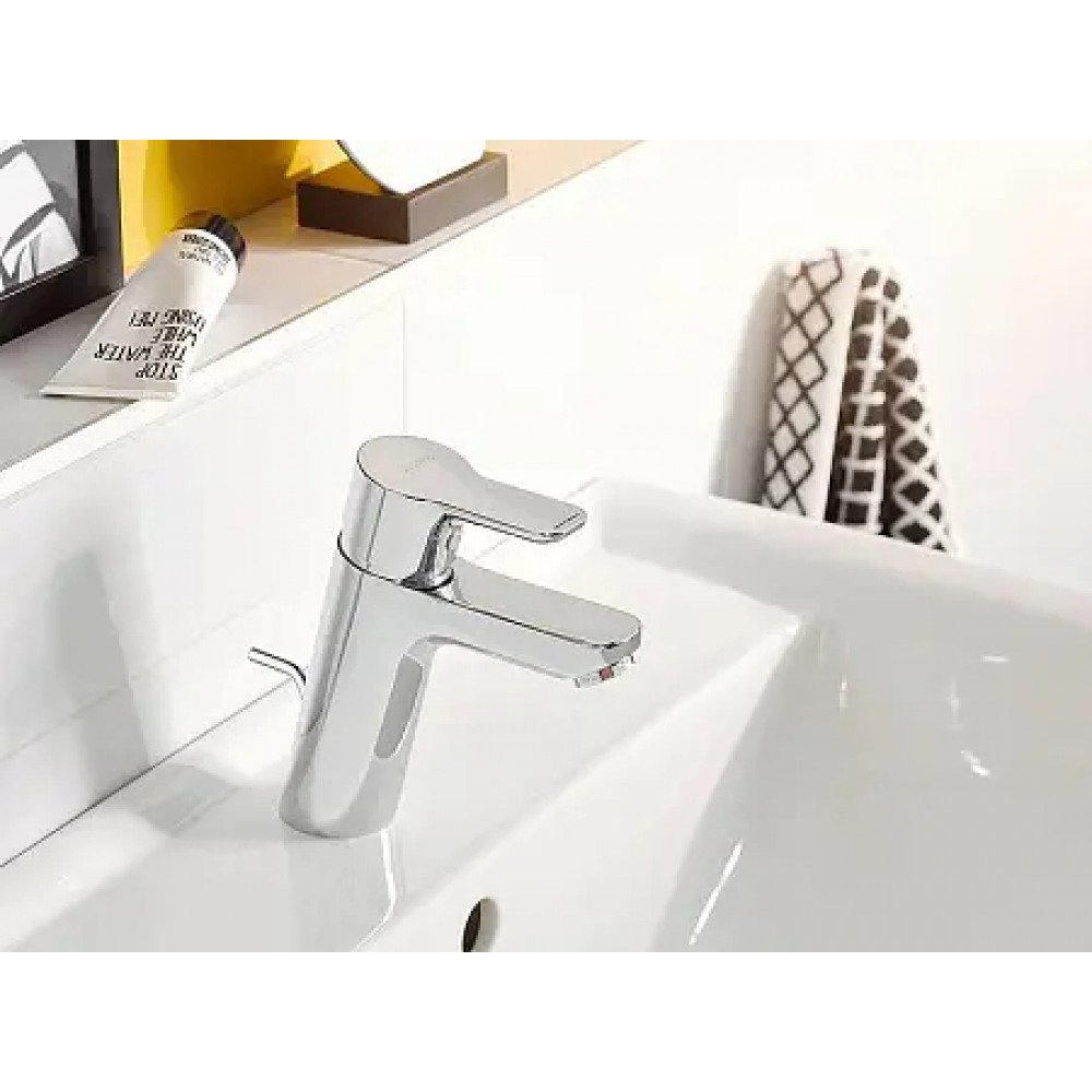 KLUDI PURE&EASY XL Однорычажный смеситель на умывальник 100, c донным клапаном, арт. 372900565