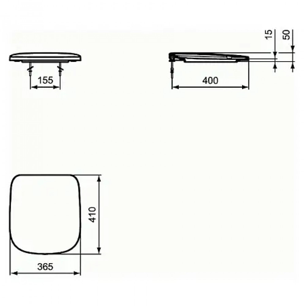 ESEDRA Напольный пристенный унитаз для монтажа с бачком T282801, короткая проекция, глубокий смыв, сиденье,T318301 ESEDRA Сидение и крышка для унитаза
