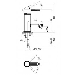 TASCO Смеситель для биде, хром