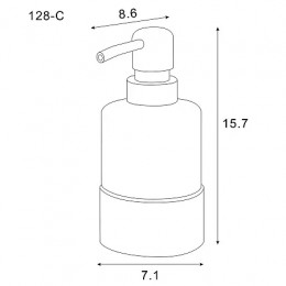 NESSY Дозатор жидкого мыла стеклянный настольный, хром