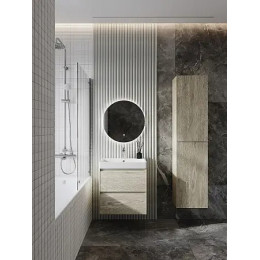 Ona Тумба под раковину 600, светлый дуб 2 ящика (подходит раковина ZRU9307561, 732799E000, 73279A8000)