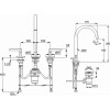 KLUDI NOVA FONTE Puristic Смеситель для умывальника на 3 отверстия, арт. 201430515