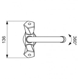 BA358AA LIFE Смеситель для умывальника, система облегченного монтажа EasyFix, трубчатый поворотный излив 124 мм, угол поворота 360˚