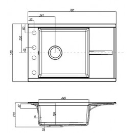 Кухонная Мойка Делия 78 (Шампань)NEW
