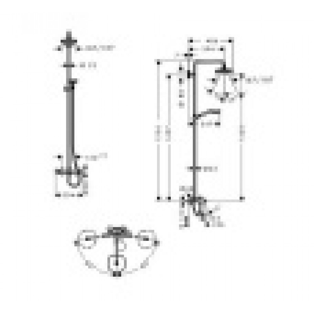 27352400 Croma Select E 180 2jet Showerpipe для ванны