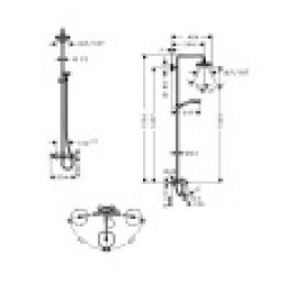 27352400 Croma Select E 180 2jet Showerpipe для ванны