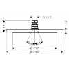 26220000 Верхний душ Croma 280 Air 1jet