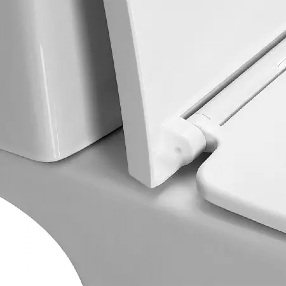 VISE Унитаз напольный безободковый в комплекте с бачком и сиденьем микролифт, дюропласт. Размер 640*365*820 мм