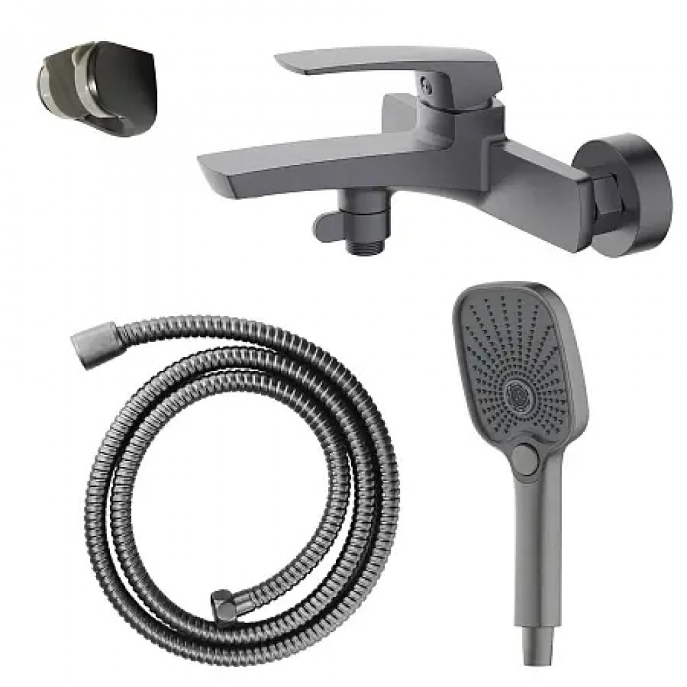 Conda Смеситель для ванны с ручным душем, серый графит