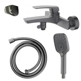 Conda Смеситель для ванны с ручным душем, серый графит