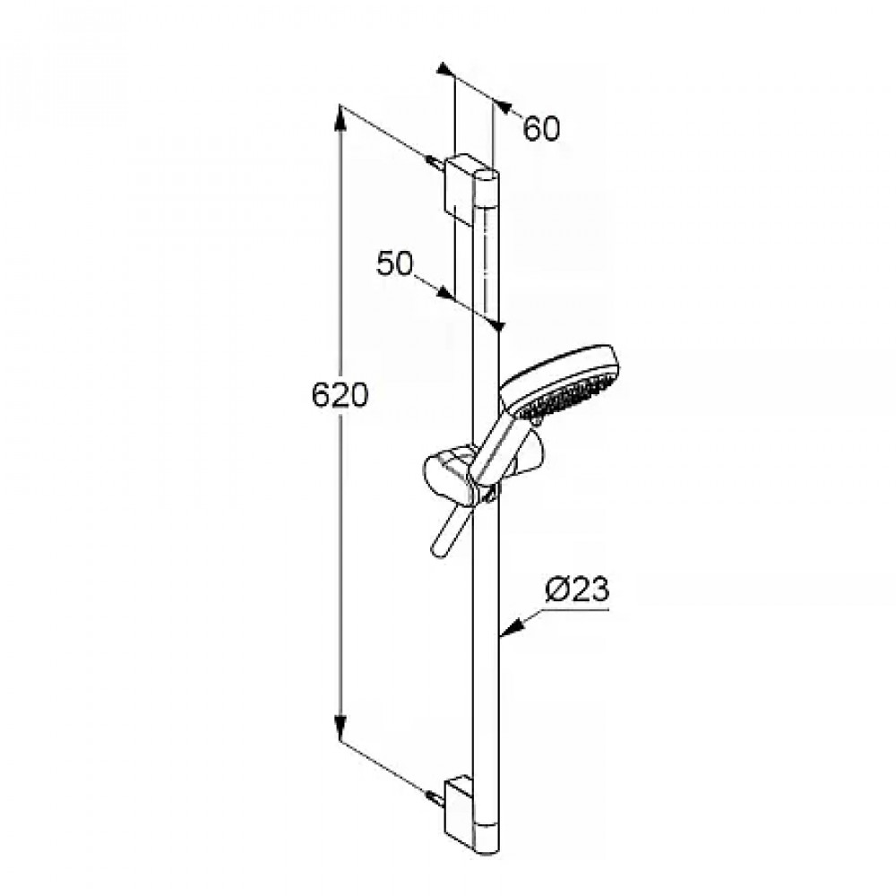 KLUDI DIVE душевой гарнитур sDive 3S 60 cm