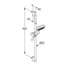 KLUDI DIVE душевой гарнитур sDive 3S 60 cm