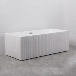 KATRINA Ванна акриловая пристенная  в комплекте с сифоном и металлической рамой 1800x750x580 мм