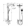 27288400 Raindance Select E 360 1jet ST Showerpipe, белый/хром