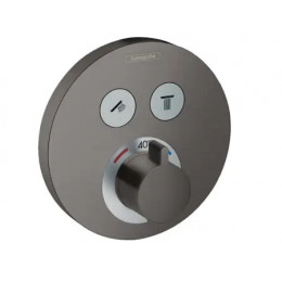 15743340 Термостат ShowerSelect S, для 2 потребителей, СМ, шлифованный черный хром