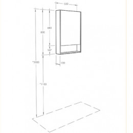 Сканди 55 зеркало-шкаф Белый