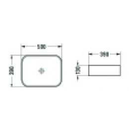 AZ-78109MH Раковина накладная светло-серый матовый. Размер 500*390*130 мм