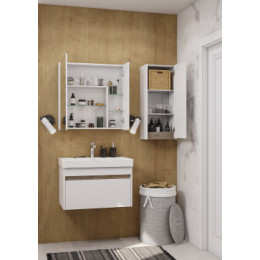 Шкаф навесной Марти Белый/Дуб Эндгрейн