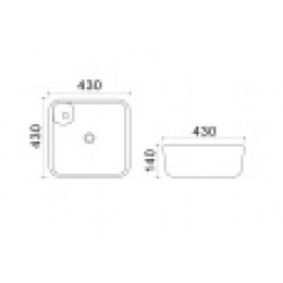 AZ-41267 Раковина  43*43*14  см