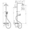 26284000 Vernis Shape Showerpipe 230 1jet с термостатом для ванны, хром