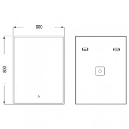 AZARIO зеркало Алмина 600х800 (сенсорный выключатель)