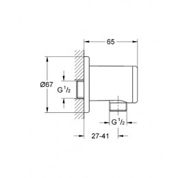 28626000 Relexa Подключение для душевого шланга, хром