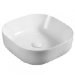 AZ-41288 Раковина накладная , глянец белый 430*430*135