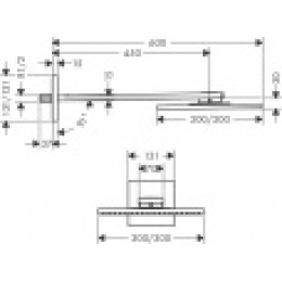 35314000 AXOR ShowerSolutions Верхний душ 300/300 1je, с держателем, хром
