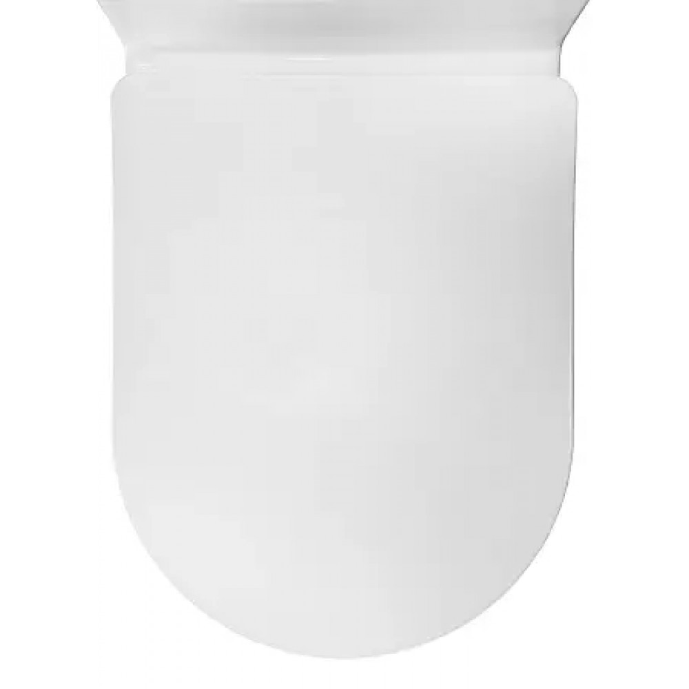 Prime Унитаз напольный безободковый моноблок, сиденье микролифт. Размер: 640*370*760mm (2 места)