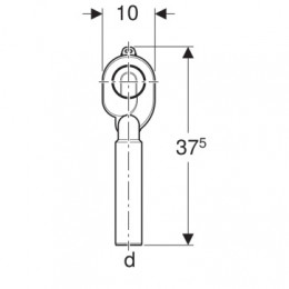 152.951.11.1 Cифон для писсуара,  вертикальный выпуск,d 50/50