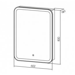 AZARIO зеркало-шкаф Фиджи flip 60 (600х800) универсальное, сенсорный выключатель