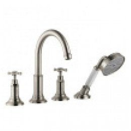 16544820 AXOR Montreux Смеситель для ванны, на 4 отверстия, монтаж на плитку, с крестообразными руко