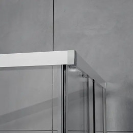 AZ-R36-90-BGL-CL Душевое ограждение VIENNA SQP-90х90х195-BGL-CL, прозрачное стекло 6 мм, профиль брашированное золото