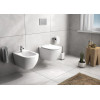 T3552V1 TESI Silk White (Белый шёлк) Подвесное биде, с отверстием под смеситель, с отверстием перелива, с крепежом TT0299598