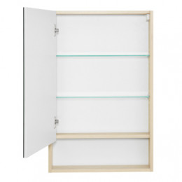 Сканди 55 зеркало-шкаф Белый/Дуб Верона