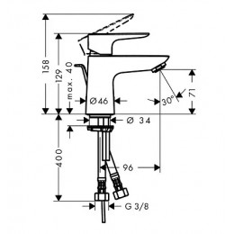 71700000 Talis E 80 смеситель для раковины