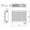 Радиатор стальной панельный 22 500*900 VCR ниж. 1.2 AZARIO (16 шт в паллете)