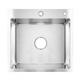 AZARIO кухонная мойка MIA (500*500*200) нержавеющая сталь серебро (сифон)