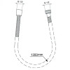 ULTRAFLEX Пластиковый шланг для душа 1350 мм, подсоединение G1/2", устойчивость к давлению до 5 атм, прочность до 50 кг